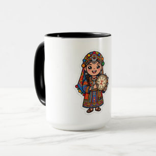 Schattige Kawaii Amazigh Berber Vrouw Mok