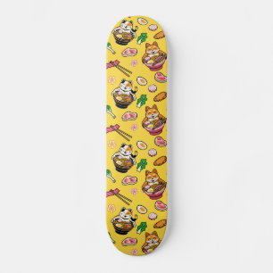Schattige Kawaii Anime Cat Ramen Skateboard