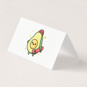 Schattige Kawaii Avocado Baby Magneet. Kaart