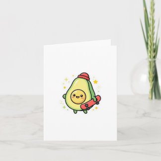 Schattige Kawaii Avocado Baby Magneet. Kaart