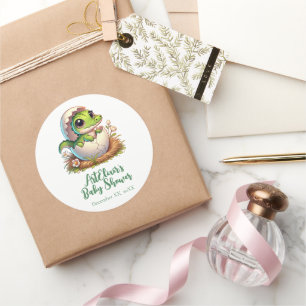 Schattige Kawaii Baby alligator hatching Baby show Ronde Sticker