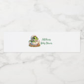 Schattige Kawaii Baby alligator hatching Baby show Waterfles Etiket (Enkel label)