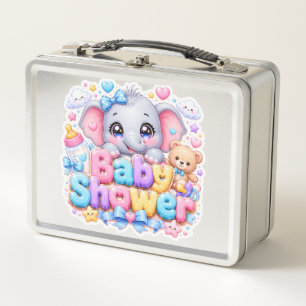 Schattige Kawaii Baby Shower Olifant Pastel Roze T