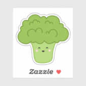 Schattige kawaii broccoli stripfiguur sticker (Vel)