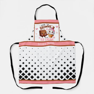 Schattige Kawaii Brownies en Ijs Schort