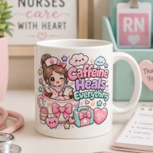 Schattige Kawaii Cafeïne Geneest Alles Verpleegste