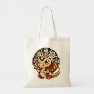 Schattige Kawaii Chinese Draak Aziatische Dierenri Tote Bag