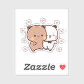 Schattige Kawaii Chubby Mochi Panda beer Sticker (Vel)