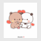 Schattige Kawaii Chubby Mochi Panda beer Sticker (Vel)
