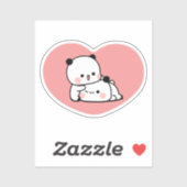 Schattige Kawaii Chubby Mochi Panda beer Sticker (Vel)