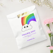 Schattige Kawaii Cloud Rainbow Kind`s Verjaardag Bedankzakje (Gezegeld)