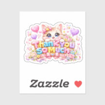 Schattige Kawaii Dank je een Bende Kat Naam Pastel