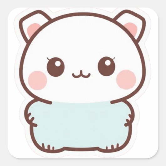 “Schattige Kawaii Dier Sticker – Chibi Cute Paste (Voorkant)