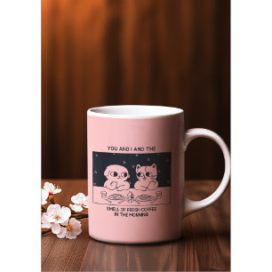 Schattige Kawaii Dierenthema romantisch Koffiemok