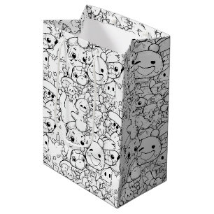 Schattige Kawaii Doodle Karakters (1) Medium Cadeauzakje