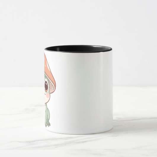 Schattige Kawaii Frog in Mushroom Pet Coffee Mok (Midden)