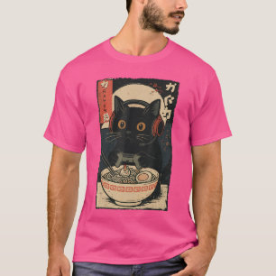 Schattige Kawaii Gamer Kat Grappige Retro Japanse T-shirt