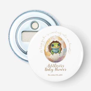 Schattige Kawaii Gecko Hagedis Egg Baby shower Button Flesopener