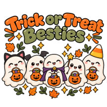 Schattige Kawaii Geest Vrienden Trick Or Treat Sno
