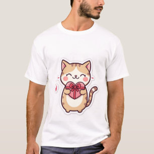 Schattige Kawaii Gemberkat met Hart Cadeausdoos  ✨ T-shirt