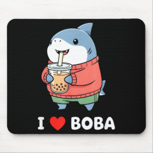 Schattige Kawaii Haai Boba Thee Grappige Bubble Th Muismat