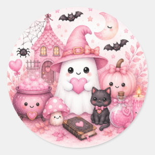 Schattige Kawaii Halloween Geest Sticker