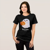 Schattige Kawaii Halloween Ghost Tshirt (Voorkant volledig)