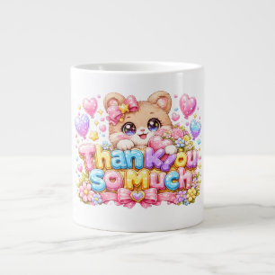 Schattige Kawaii Hartelijk Dank Berenpastel Pi Extra Grote Beker