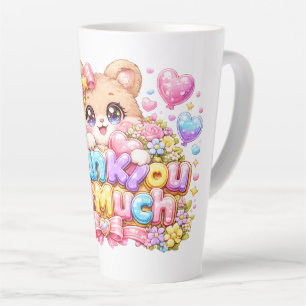 Schattige Kawaii Hartelijk Dank Berenpastel Pi Latte Mok