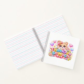 Schattige Kawaii Hartelijk Dank Teddybeer Pastel P Notitieboek