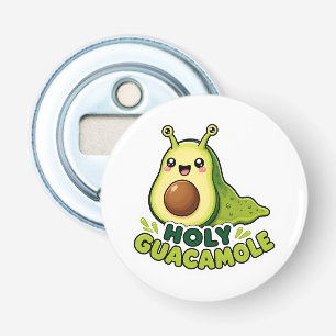 Schattige Kawaii Heilige Guacamole Avocado Slak Ca Button Flesopener