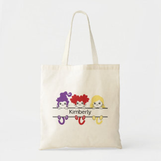 Schattige Kawaii Heksenzusters Katten Naam Monogra Tote Bag