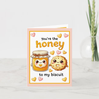 Schattige Kawaii Honing en Biscuits Bedankkaart