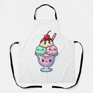 Schattige Kawaii Ijs Sundae Schort