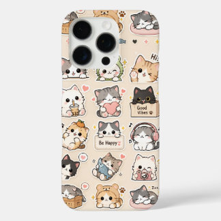 Schattige Kawaii Kat Telefoonhoes – Aardig iPhone 16 Pro Hoesje
