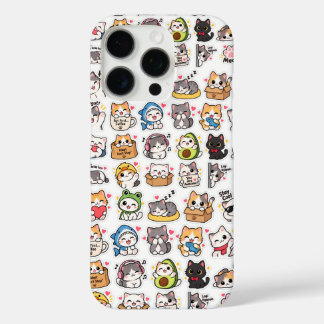 Schattige Kawaii Kat Telefoonhoes – Aardig iPhone 16 Pro Hoesje