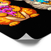 Schattige Kawaii Katten Neko 67 Drip Meme Grappig Poster (Hoek)