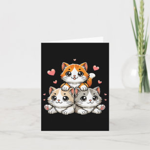Schattige Kawaii Katten Neko Grappige Kitten Kat L Kaart
