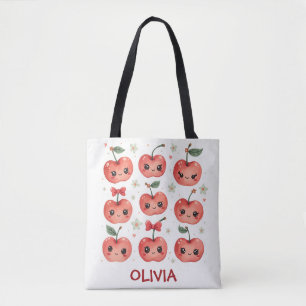 Schattige Kawaii Kersen Glimlachen Draagtas