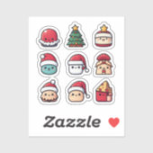 Schattige Kawaii Kerst sticker Pack (Vel)