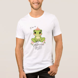 Schattige Kawaii Kikker Prinses Esthetische Kunst Tri-Blend Shirt