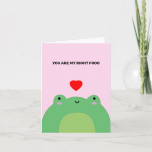 Schattige Kawaii Kikker Rode Hart Mr. Right Pad Lo Kaart