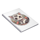 Schattige Kawaii Kitten Notitieboek (Rechterzijde)