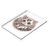 Schattige Kawaii Kitten Notitieboek (Linkerzijde)