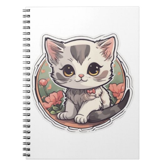 Schattige Kawaii Kitten Notitieboek (Voorkant)
