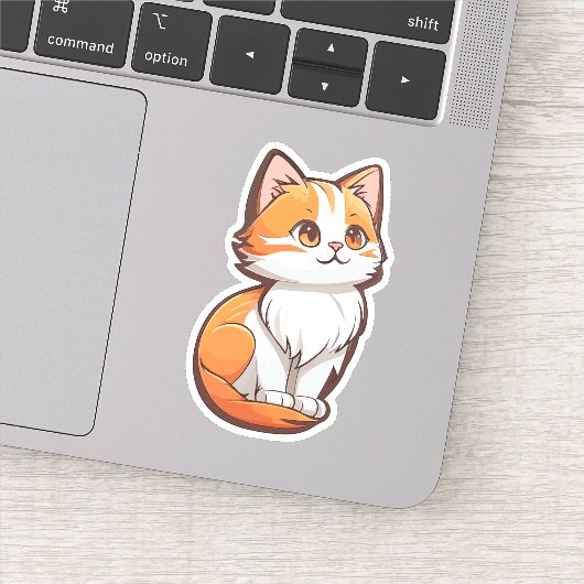 Schattige Kawaii Kitten Sticker (Detail)