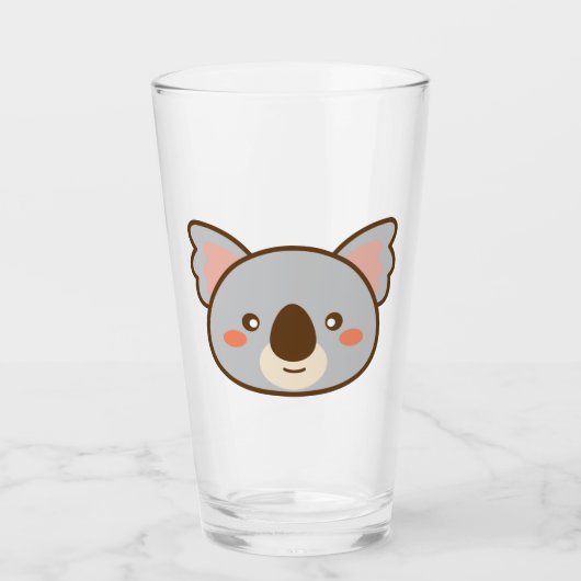 Schattige Kawaii Koala Glas (Voorkant)