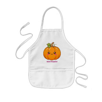 Schattige Kawaii Lachende Pompoen Cartoon Kinder Schort