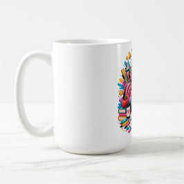 Schattige Kawaii Leerling met Schoolspullen Koffiemok
