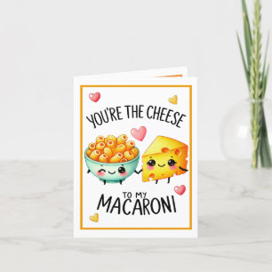 Schattige Kawaii Macaroni en Kaas Bedankkaart